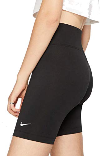 NIKE W NSW Legasee Bike Short Sport Shorts, Mujer, Black/Black/(White), L