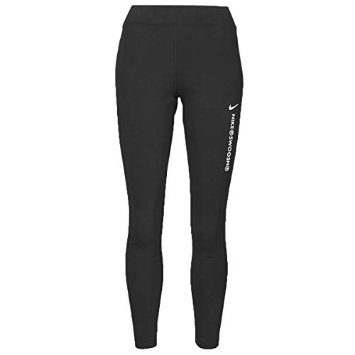 NIKE W NSW SWSH LGGNG HR Leggings, Black/(White), M Womens