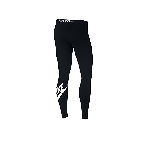 NIKE Women's Sportswear Leggings Mallas, Mujer, Negro/Blanco, L