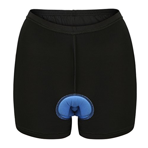 NONMON Pantalones Cortos Ciclismo para Mujeres y Niñas,3D Acolchado de Gel Transpirable Calzoncillos Braguitas Ropas Interior para Bicicleta MTB Bici Ciclista Ciclismo,Azul L