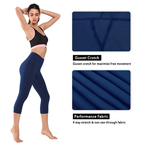 Ogeenier 3/4 Mallas Deportivas Mujer Pantalón Deportivo de Mujer Malla Deportivas Leggings para Yoga Fitness Gimnasio Running Estiramiento Pilates