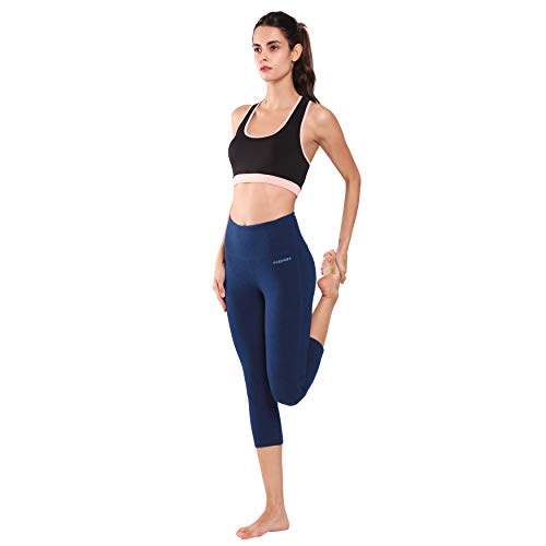 Ogeenier 3/4 Mallas Deportivas Mujer Pantalón Deportivo de Mujer Malla Deportivas Leggings para Yoga Fitness Gimnasio Running Estiramiento Pilates