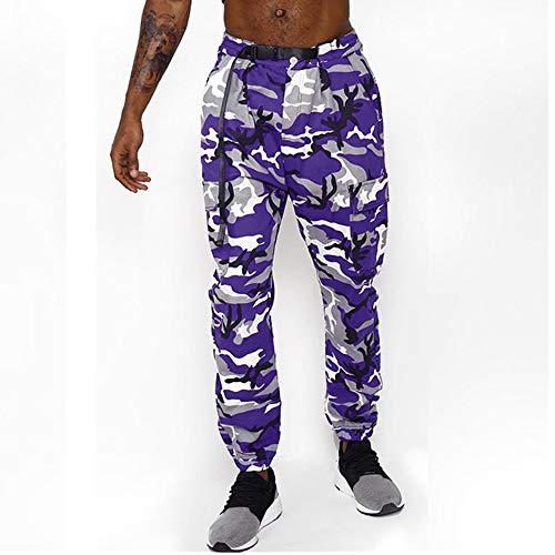 OHQ Pantalones De CháNdal De Camuflaje Hombres Pantalones De PantalóN De Trabajo Casual Vaqueros Deportivos De Bolsillo