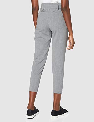 ONLY NOS Onlnicole Paperbag Pantalones Mujer, Gris, 40 EU