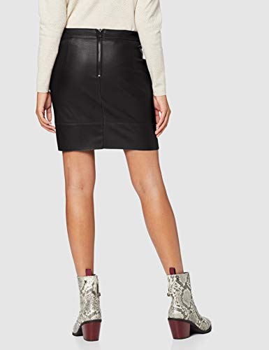 Only Onlbase Faux Leather Skirt Otw Falda, Negro (Black Black), 34 para Mujer