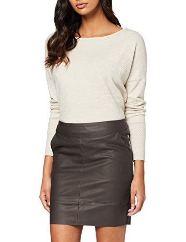 Only Onlbase Faux Leather Skirt Otw Noos Falda, Gris (Peat Peat), 38 para Mujer