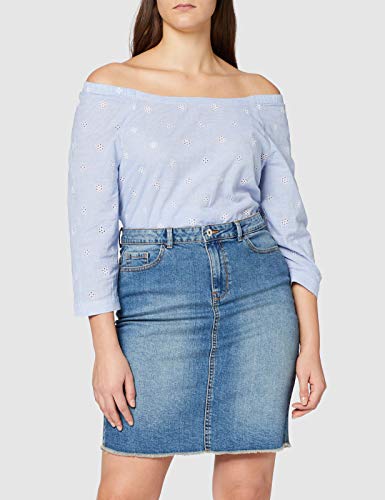 Only Onleliza Reg Rawedgeskirt 08 Noos Falda, Azul (Medium Blue Denim Medium Blue Denim), 40 para Mujer