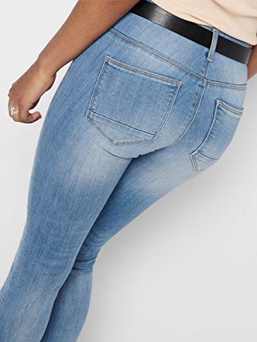 Only Onlkendell Regsk ANK Zipjnscre85148 Noos Vaqueros Skinny, Azul (Light Blue Denim Light Blue Denim), W26/L30 (Talla del Fabricante: 26) para Mujer