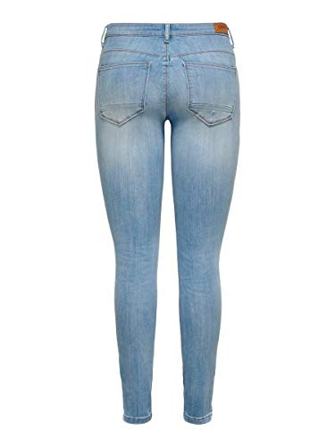 Only Onlkendell Regsk ANK Zipjnscre85148 Noos Vaqueros Skinny, Azul (Light Blue Denim Light Blue Denim), W26/L30 (Talla del Fabricante: 26) para Mujer