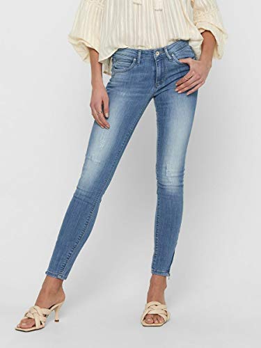 Only Onlkendell Regsk ANK Zipjnscre85148 Noos Vaqueros Skinny, Azul (Light Blue Denim Light Blue Denim), W26/L30 (Talla del Fabricante: 26) para Mujer