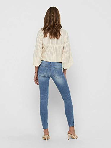 Only Onlkendell Regsk ANK Zipjnscre85148 Noos Vaqueros Skinny, Azul (Light Blue Denim Light Blue Denim), W33/L32 (Talla del Fabricante: 33) para Mujer