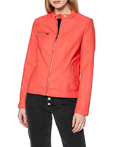 Only ONLMELANIE Faux Leather Jacket CC OTW Chaqueta de cuero sinttico, coral, 38 para Mujer