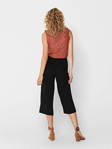 Only Onlwinner Palazzo Culotte Pant Noos Wvn Pantalones, Negro (Black Black), 38 (Talla del Fabricante: 36.0) para Mujer