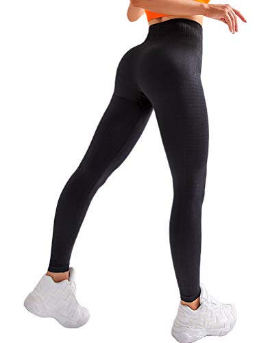 Leggings Negros De Yoga De Alta Elasticidad Para Mujer, Pantalones De  Gimnasio Ajustados De Cintura Alta Para Entrenamiento Físico, Ropa  Deportiva Par