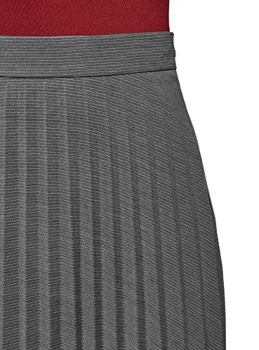 oodji Collection Mujer Falda Plisada hasta la Rodilla, Gris, ES 42 / L