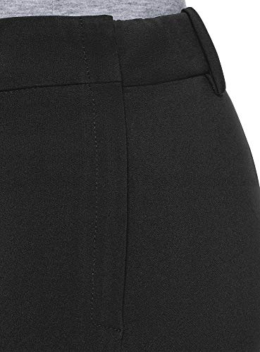 oodji Ultra Mujer Pantalones Ajustados con Cintura Elástica, Negro, DE 38 / EU 40 / M