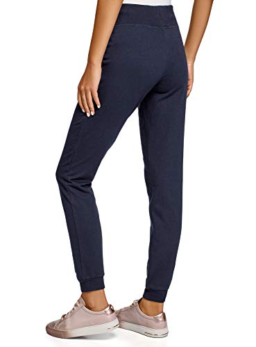 oodji Ultra Mujer Pantalones de Punto Deportivos, Azul, XS