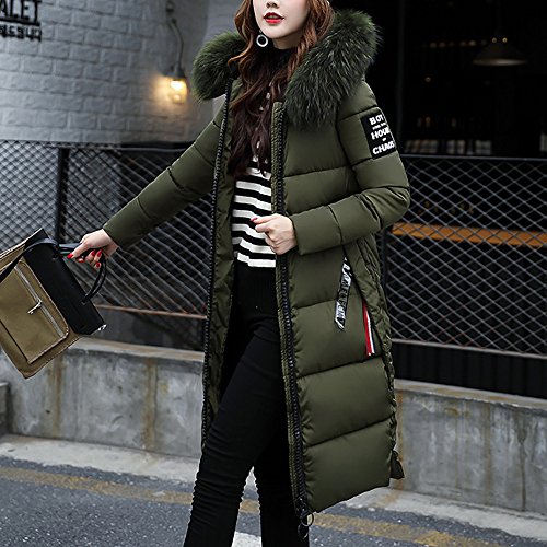 OverDose mujer SóLidas Ocasionales Gruesas Invierno Delgado Abajo Lammy Chaqueta Abrigo Abrigo Parka De Invierno Desgaste (4XL, Ejercito Verde)