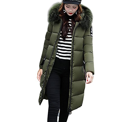 OverDose mujer SóLidas Ocasionales Gruesas Invierno Delgado Abajo Lammy Chaqueta Abrigo Abrigo Parka De Invierno Desgaste (4XL, Ejercito Verde)