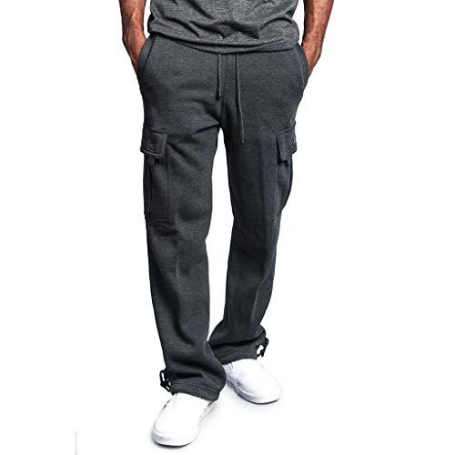 Overdose Pantalones De Hombre Overol De Empalme Casual Pocket Sport Work Pantalones De Pantalón Casual Trabajar Pantalones De Chándal Largos Pantalon Palazzo Negro