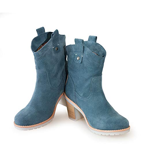 PANAMA JACK Botas de Mujer Carnaby B3 Velour Blue Jeans 38 EU