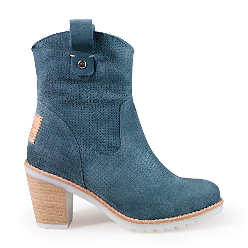 PANAMA JACK Botas de Mujer Carnaby B3 Velour Blue Jeans 38 EU