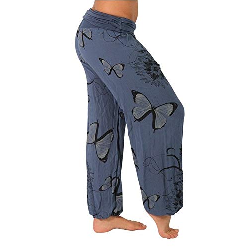 Pantalones Anchos para Mujer, Pantalones Harem Sueltos con Estampado De Mariposa, Pantalones Anchos Casuales De Talla Grande