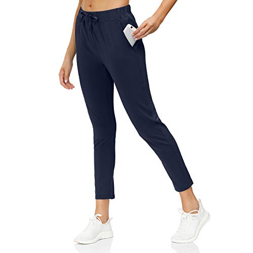 Pantalones Deportivos con cordón para Mujer Jogger Pantalón Deportivos para Correr Pantalones de Entrenamiento para Correr Senderismo con Bolsillos 2 en 1