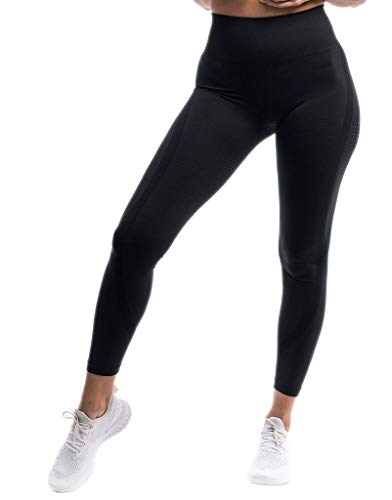 Pau1Hami1ton Talle Alto Camuflaje Sin Costura Leggins para Mujer Gimnasio Capri Mallas Pantalones de Yoga Niñas Fitness Leggings Deportivos GP-18A(Black,S)