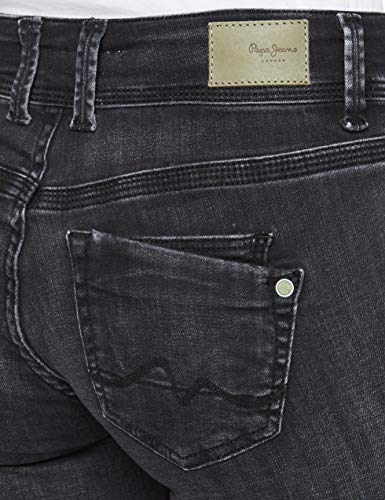 Pepe Jeans Saturn PL201660 Vaqueros Straight, Negro (Black Wiser Wash Denim Wv9), W31/L32 para Mujer