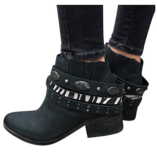 Posional Botas De Mujer Tacon Altas Impermeable Plataforma Cabeza Redonda Tacones Altos Cremallera Botines Hebilla CóModo Calzado Informal Damas Retro Roman Slip On Cortos Vaquero Cuadrados Zapatos