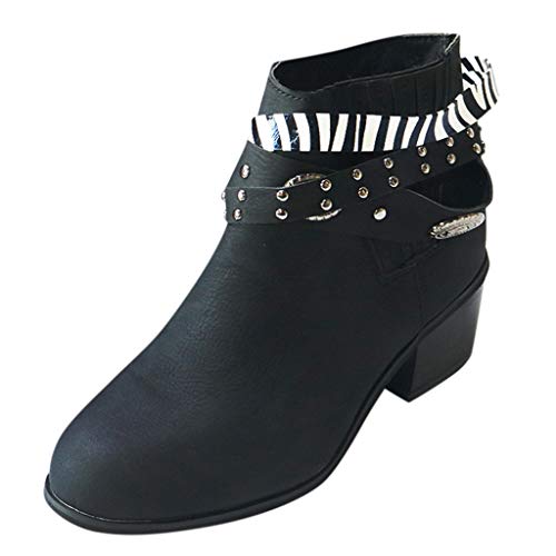 Posional Botas De Mujer Tacon Altas Impermeable Plataforma Cabeza Redonda Tacones Altos Cremallera Botines Hebilla CóModo Calzado Informal Damas Retro Roman Slip On Cortos Vaquero Cuadrados Zapatos