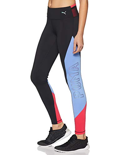 PUMA Be Bold Full Tight Mallas Deporte, Mujer, Puma Black-Blue Glimmer, M