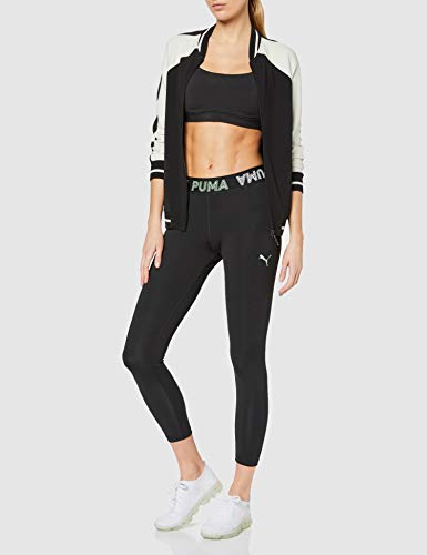 PUMA Modern Sports Banded 7/8 Leggings Mallas Deporte, Mujer, Puma Black-Mist Green, L