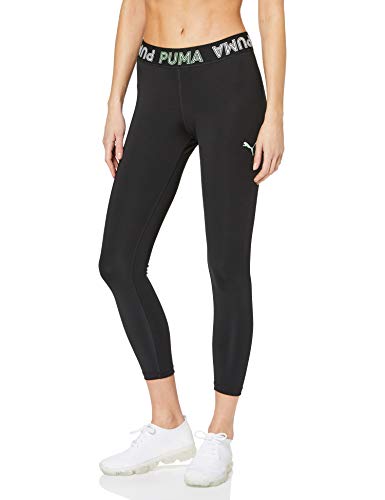 PUMA Modern Sports Banded 7/8 Leggings Mallas Deporte, Mujer, Puma Black-Mist Green, L