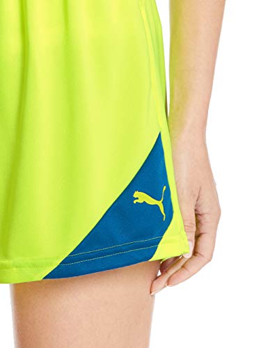 PUMA Santiago TG - Pantalón Corto para Mujer, Mujer, Color Fluo Yellow-Royal Blue, tamaño Medium