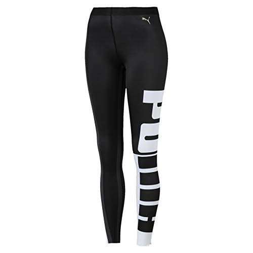 PUMA VarsityTight Pants, Mujer, White Black, XS