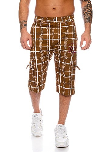 Raff&Taff Bermudas para hombre, pantalones cortos de deporte, para ocio, hasta 4XL Braun (Rt 001). L