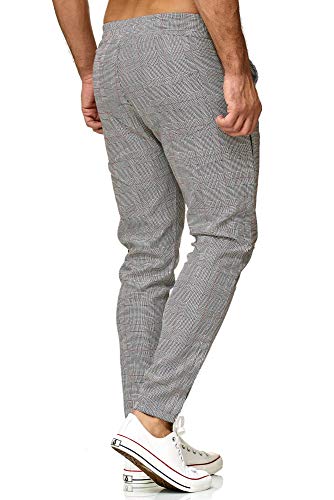 Red Bridge Pantalón para Hombre Slim-Fit Rayas Casual a Cuadros Moda Elástico Finos Chino Gris