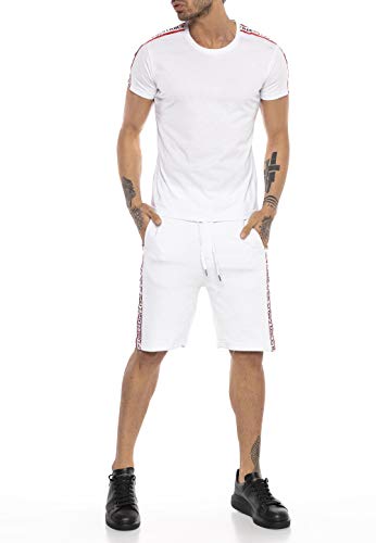 Redbridge Pantalón Corto Rayas Deportivo para Hombre Verano Moda Gym Shorts