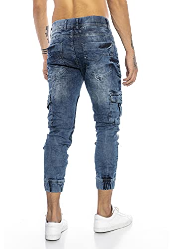 Redbridge Vaqueros Jeans para Hombre Pantalón Estilo Chàndal Denim Algodón Azul W31 L32