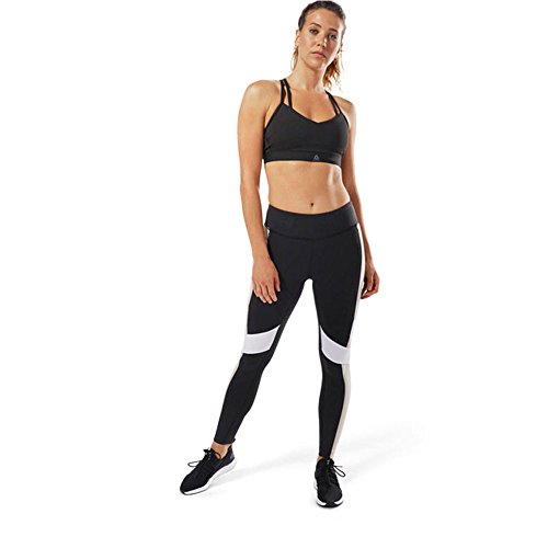 Reebok Lux Color Block Tight Mallas, Mujer, Multicolor (Negro/parchm), 2XS