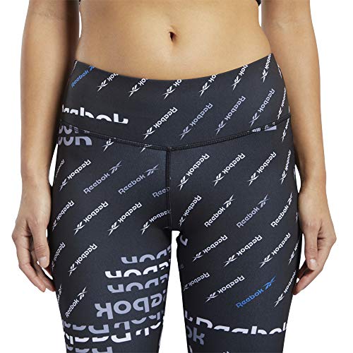 Reebok Wor AOP Capri Mallas 3/4, Mujer, Negro, M