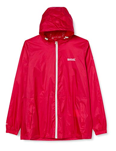 Regatta Pack-it III Chaqueta con Capucha Impermeable, Transpirable, Sin Forro Y Ligera Jackets Waterproof Shell, Mujer, Dark Cerise, 16