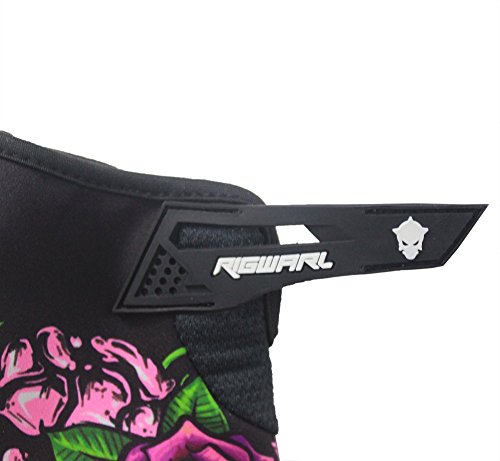 RIGWARL Guantes al Aire Libre cráneo Zombie diseño de Hueso Ciclismo Escalada Motocicleta Ciclismo Guantes de jardinería para Hombres y Mujeres (S, Rosa)