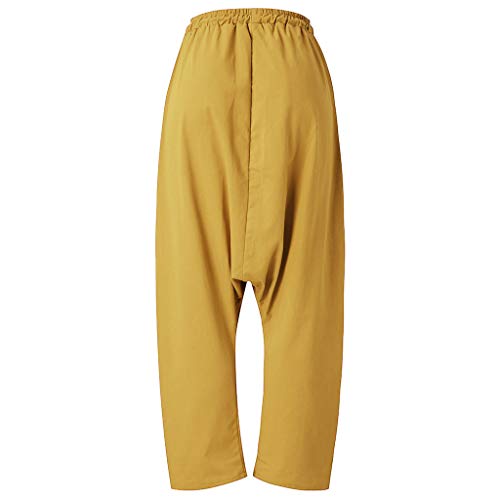 RISTHY Pantalones Anchos Mujer, Pantalones Tallas Grandes Baggy Aladin Bombacho Pantalones Casuales Flojos de Hip Hop Holgados Pantalones Deportivos Casual para Mujeres y Hombres