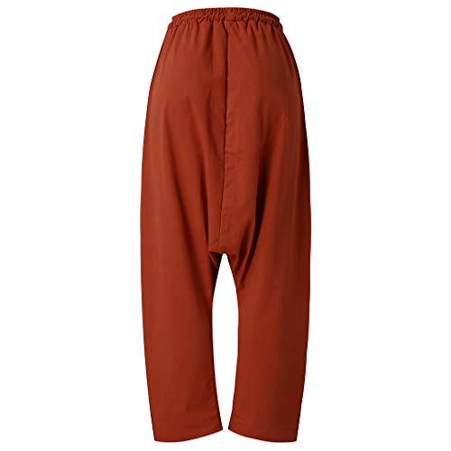 RISTHY Pantalones Anchos Mujer, Pantalones Tallas Grandes Baggy Aladin Bombacho Pantalones Casuales Flojos de Hip Hop Holgados Pantalones Deportivos Casual para Mujeres y Hombres