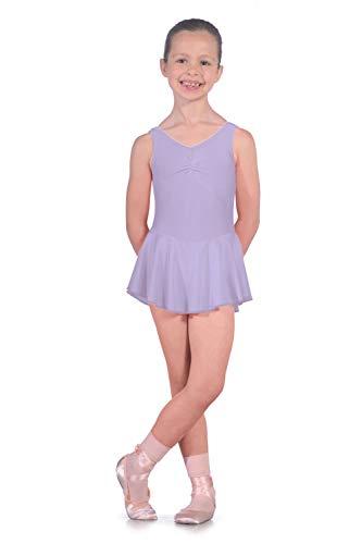 Roch Valley Leotard with Skirt Istdj-Maillot de Lycra con Falda, niña, Lila, Age 3-4