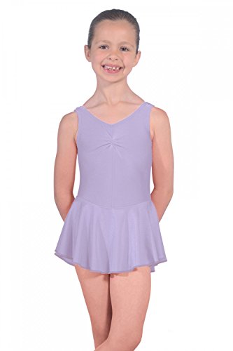 Roch Valley Leotard with Skirt Istdj-Maillot de Lycra con Falda, niña, Lila, Age 3-4