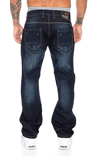 Rock Creek - Pantalones vaqueros para hombre de corte recto y pierna recta, color azul, RC-2091 azul 42W x 40L